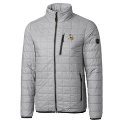 Minnesota Vikings  Cutter & Buck Big & Tall Rainier PrimaLoft Eco Insulated Full-Zip Hoodie Puffer Jacket