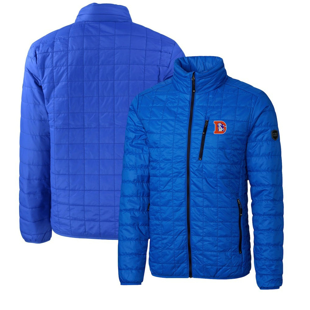 Denver Broncos  Cutter & Buck Big & Tall Rainier PrimaLoft Eco Insulated Full-Zip Puffer Jacket