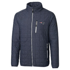 New England Patriots  Cutter & Buck Big & Tall Rainier PrimaLoft Eco Insulated Full-Zip Hoodie Puffer Jacket