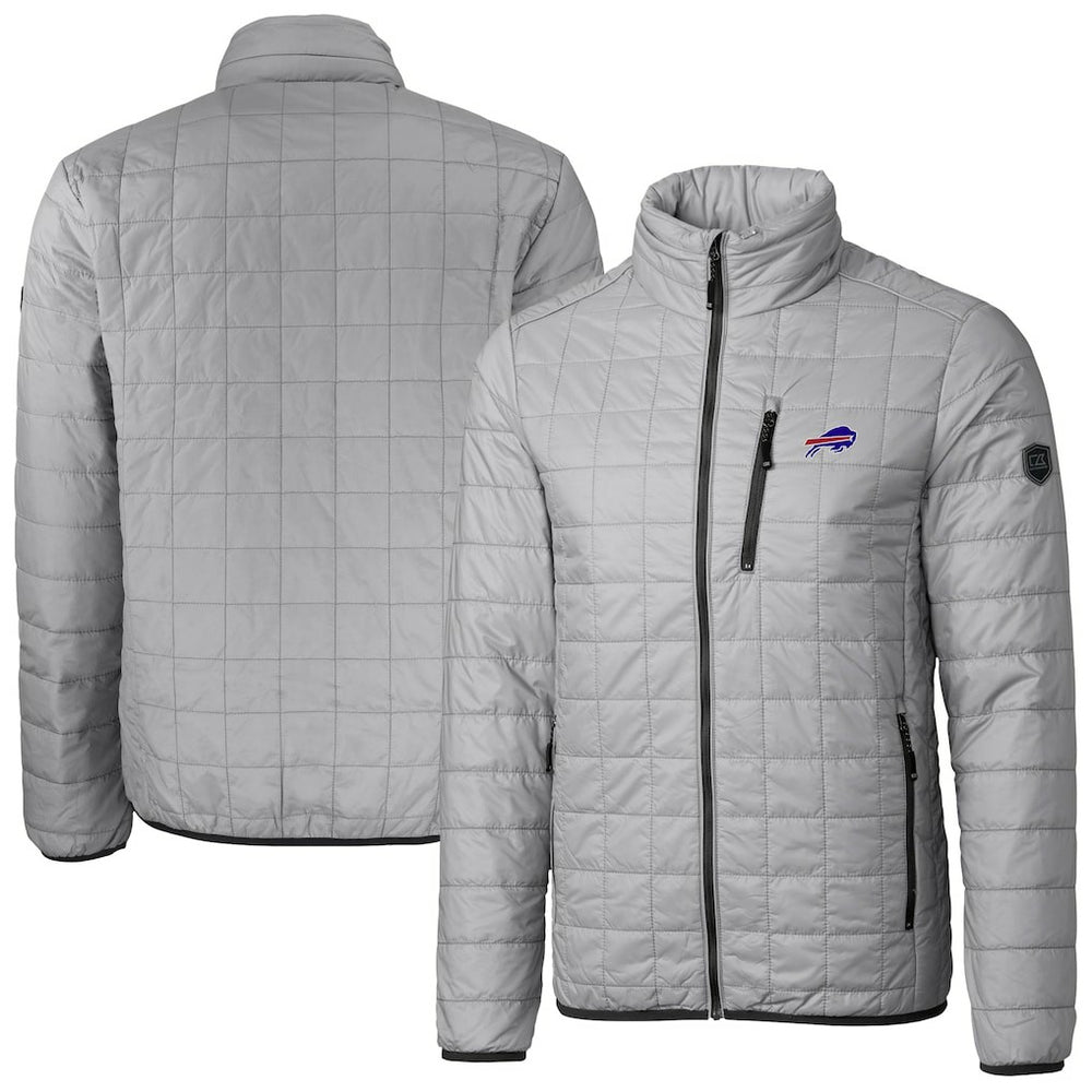Buffalo Bills  Cutter & Buck Big & Tall Rainier PrimaLoft Eco Insulated Full-Zip Hoodie Puffer Jacket