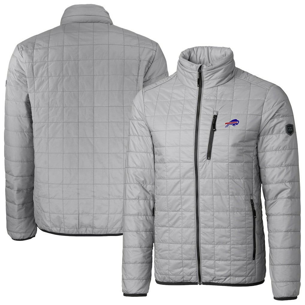 Buffalo Bills  Cutter & Buck Big & Tall Rainier PrimaLoft Eco Insulated Full-Zip Hoodie Puffer Jacket