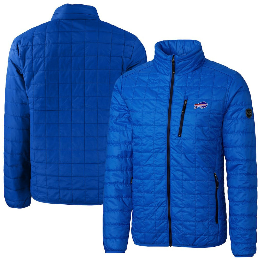 Buffalo Bills  Cutter & Buck Big & Tall Rainier PrimaLoft Eco Insulated Full-Zip Hoodie Puffer Jacket