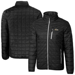 Baltimore Ravens  Cutter & Buck Big & Tall Rainier PrimaLoft Eco Insulated Full-Zip Hoodie Puffer Jacket