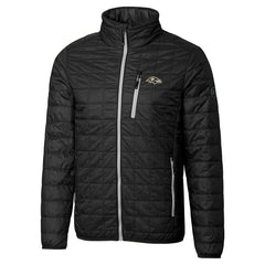 Baltimore Ravens  Cutter & Buck Big & Tall Rainier PrimaLoft Eco Insulated Full-Zip Hoodie Puffer Jacket