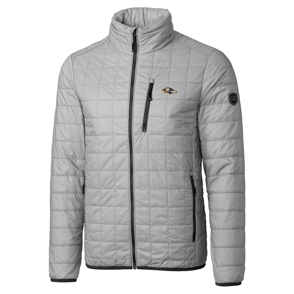 Baltimore Ravens  Cutter & Buck Big & Tall Rainier PrimaLoft Eco Insulated Full-Zip Hoodie Puffer Jacket
