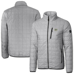 Green Bay Packers  Cutter & Buck Big & Tall Rainier PrimaLoft Eco Insulated Full-Zip Hoodie Puffer Jacket