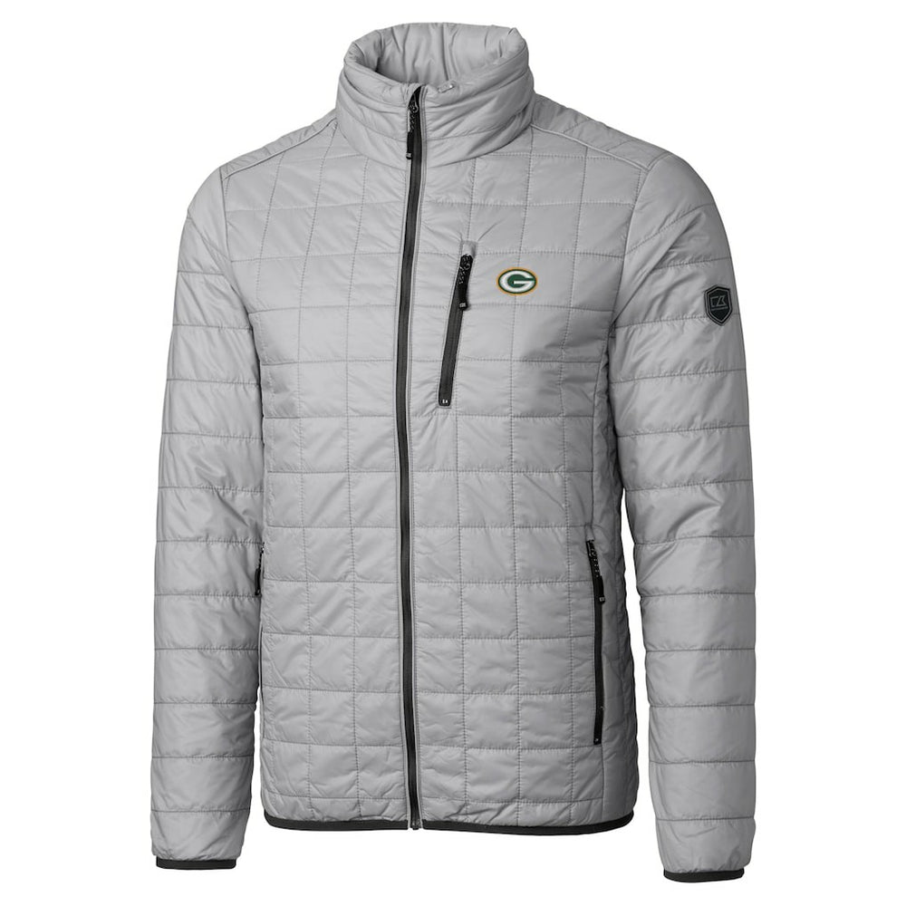 Green Bay Packers  Cutter & Buck Big & Tall Rainier PrimaLoft Eco Insulated Full-Zip Hoodie Puffer Jacket