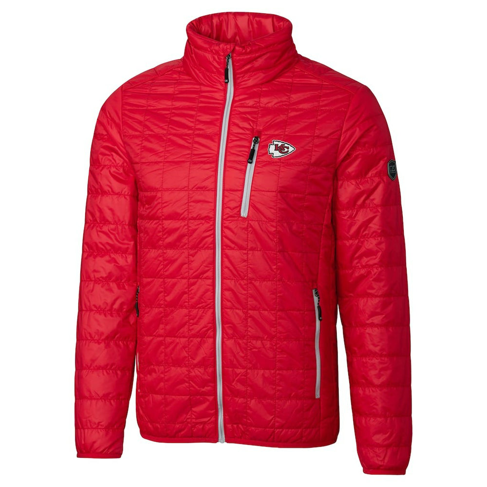 Kansas City Chiefs  Cutter & Buck Big & Tall Rainier PrimaLoft Eco Insulated Full-Zip Hoodie Puffer Jacket