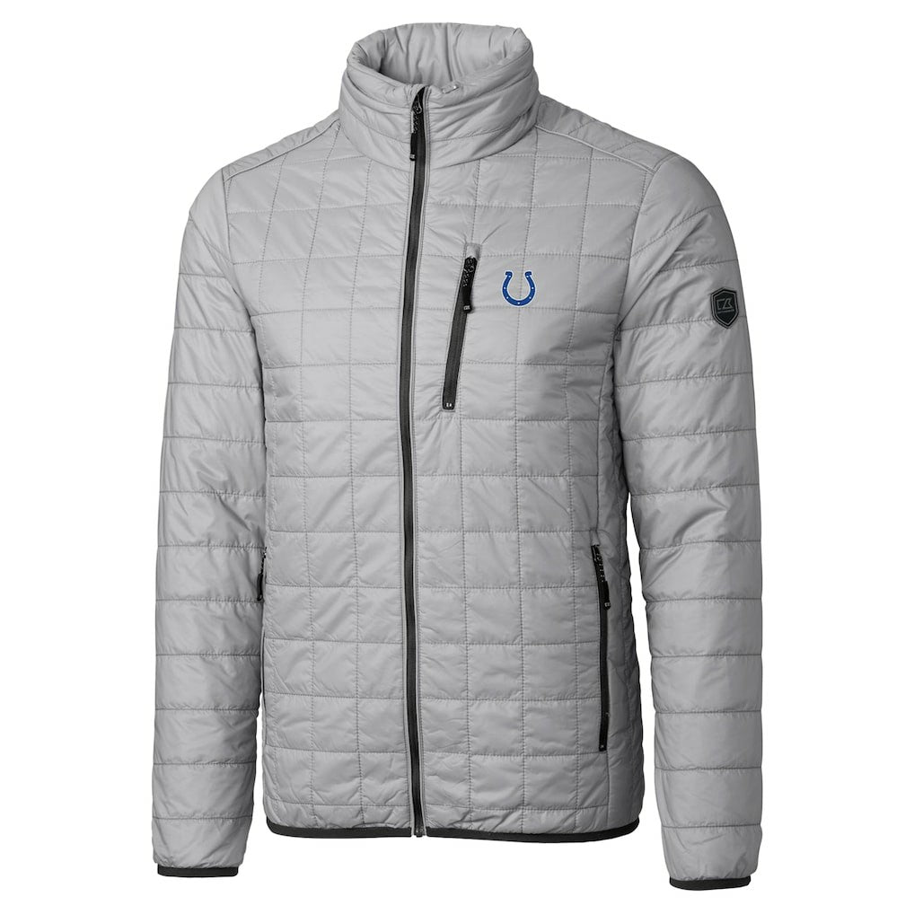 Indianapolis Colts  Cutter & Buck Big & Tall Rainier PrimaLoft Eco Insulated Full-Zip Hoodie Puffer Jacket