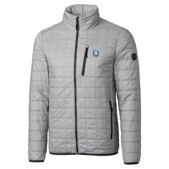 Indianapolis Colts  Cutter & Buck Big & Tall Rainier PrimaLoft Eco Insulated Full-Zip Hoodie Puffer Jacket