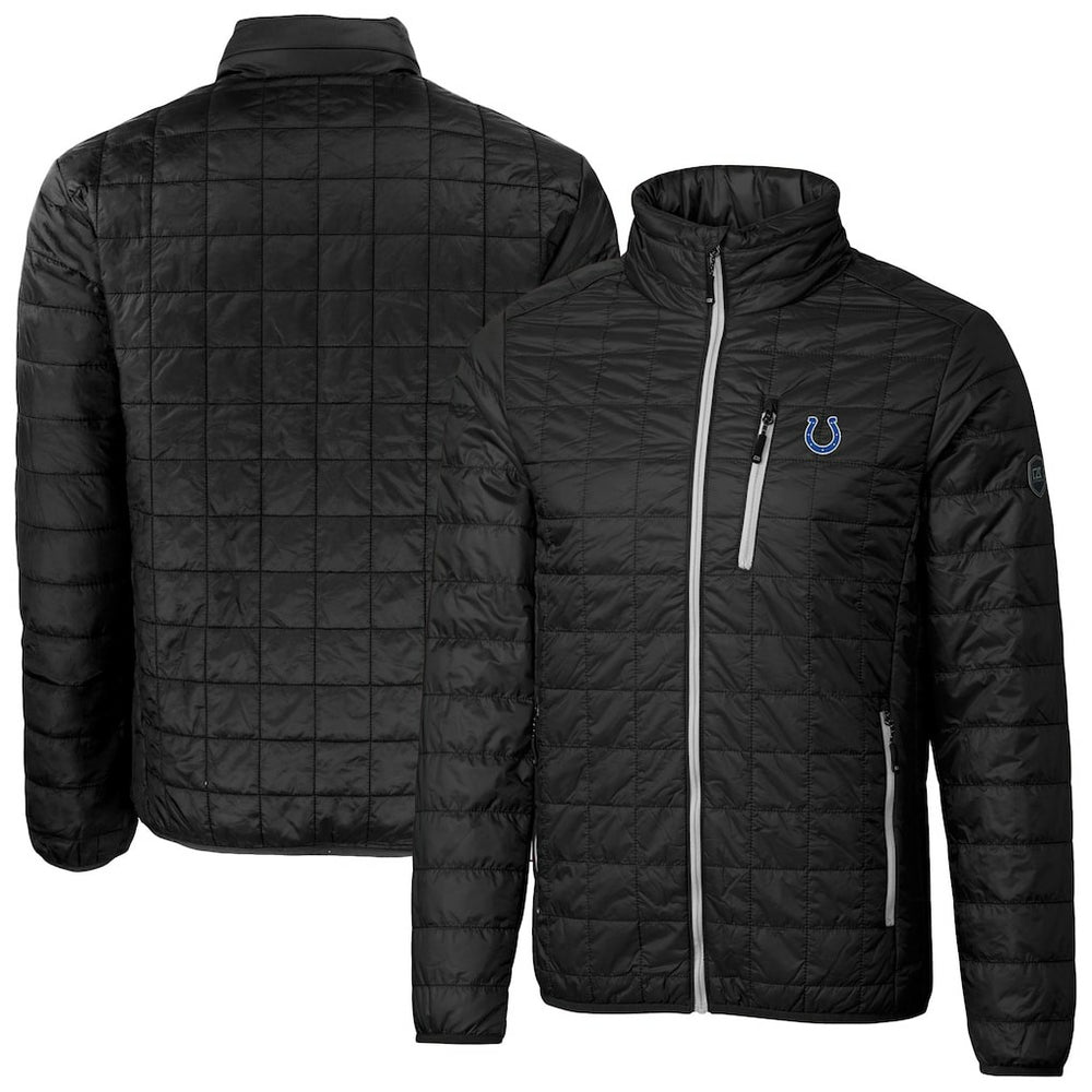 Indianapolis Colts  Cutter & Buck Big & Tall Rainier PrimaLoft Eco Insulated Full-Zip Hoodie Puffer Jacket