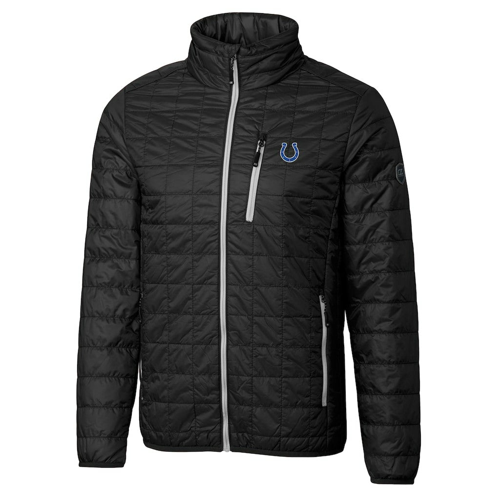 Indianapolis Colts  Cutter & Buck Big & Tall Rainier PrimaLoft Eco Insulated Full-Zip Hoodie Puffer Jacket