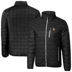 Minnesota Vikings  Cutter & Buck Big & Tall Rainier PrimaLoft Eco Insulated Full-Zip Hoodie Puffer Jacket