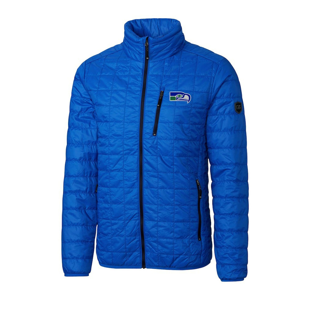 Seattle Seahawks  Cutter & Buck Big & Tall Rainier PrimaLoft Eco Insulated Full-Zip Puffer Jacket
