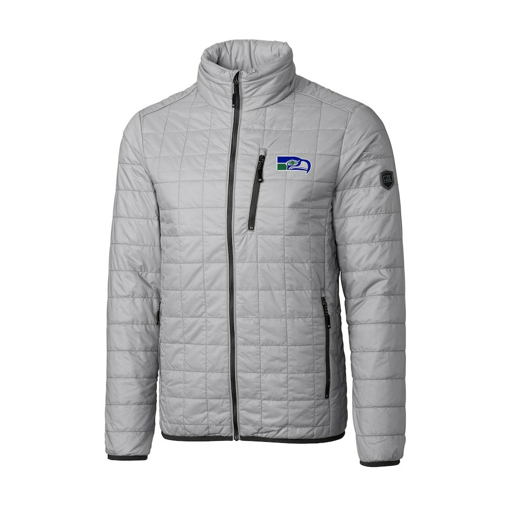 Seattle Seahawks  Cutter & Buck Big & Tall Rainier PrimaLoft Eco Insulated Full-Zip Puffer Jacket