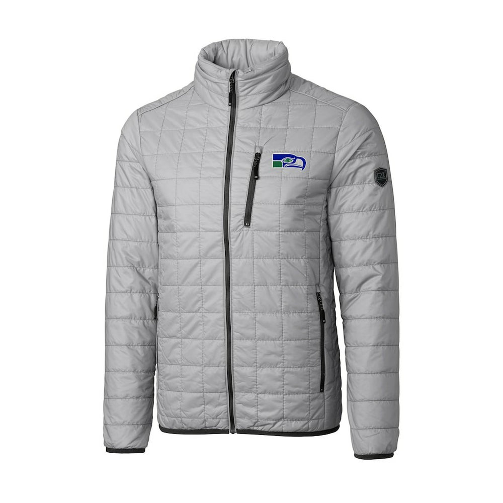 Seattle Seahawks  Cutter & Buck Big & Tall Rainier PrimaLoft Eco Insulated Full-Zip Puffer Jacket
