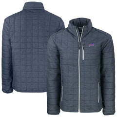 Buffalo Bills  Cutter & Buck Big & Tall Rainier PrimaLoft Eco Insulated Full-Zip Hoodie Puffer Jacket