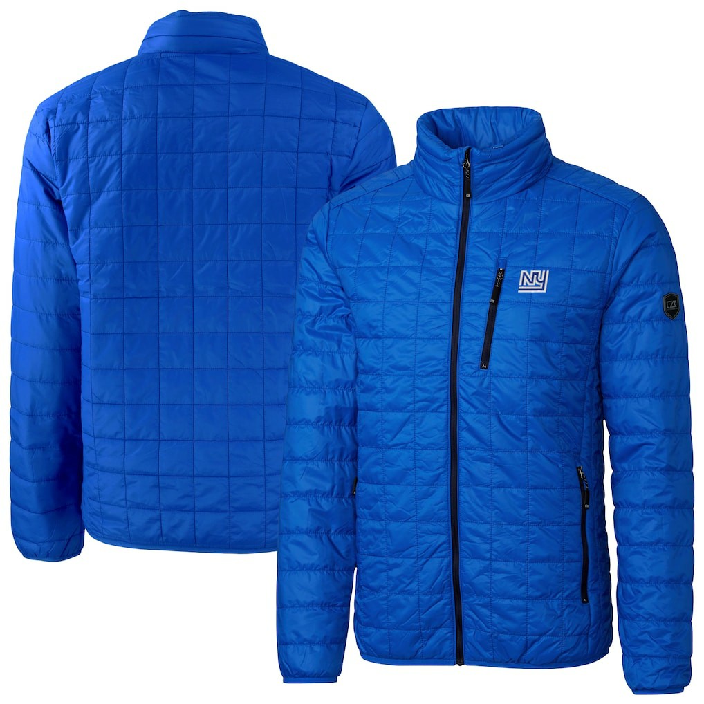 New York Giants  Cutter & Buck Big & Tall Rainier PrimaLoft Eco Insulated Full-Zip Puffer Jacket