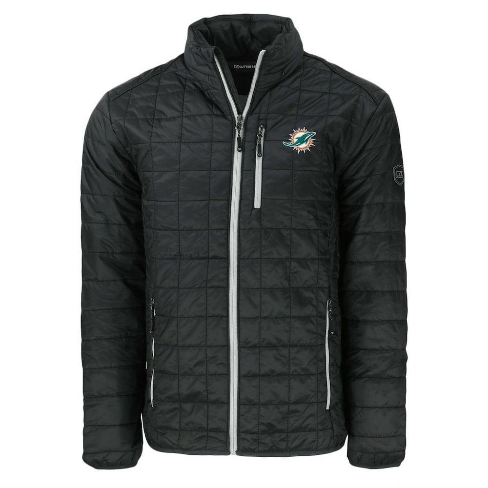 Miami Dolphins  Cutter & Buck Big & Tall Rainier PrimaLoft Eco Insulated Full-Zip Puffer Jacket