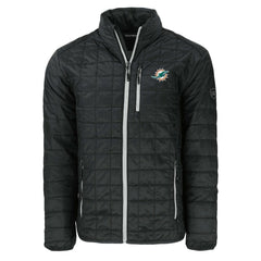 Miami Dolphins  Cutter & Buck Big & Tall Rainier PrimaLoft Eco Insulated Full-Zip Puffer Jacket