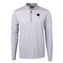 Chicago Bears  Cutter & Buck Big & Tall Virtue Eco Pique Micro Stripe Tri-Blend Quarter-Zip Jacket