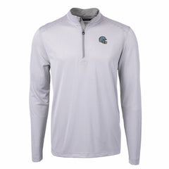 Detroit Lions  Cutter & Buck Big & Tall Virtue Eco Pique Micro Stripe Tri-Blend Quarter-Zip Jacket
