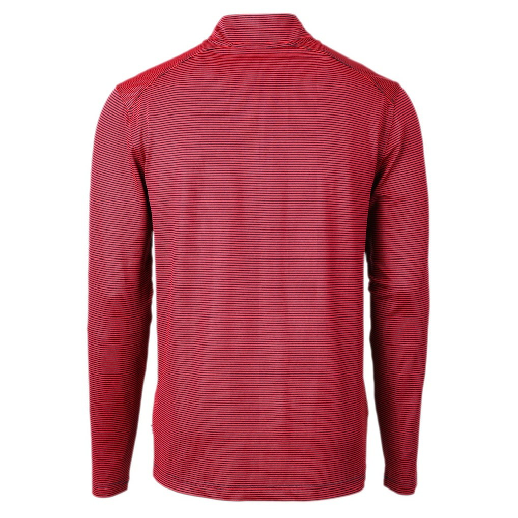 Washington Commanders  Cutter & Buck Big & Tall Americana Virtue Eco Pique Micro Stripe Tri-Blend Quarter-Zip Jacket