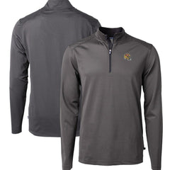 San Francisco 49ers  Cutter & Buck Big & Tall Virtue Eco Pique Micro Stripe Tri-Blend Quarter-Zip Jacket