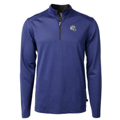 Indianapolis Colts  Cutter & Buck Big & Tall Virtue Eco Pique Micro Stripe Tri-Blend Quarter-Zip Jacket