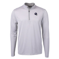 Minnesota Vikings  Cutter & Buck Big & Tall Virtue Eco Pique Micro Stripe Tri-Blend Quarter-Zip Jacket