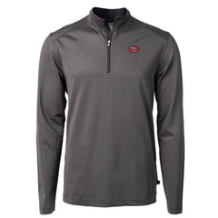 San Francisco 49ers  Cutter & Buck Big & Tall Virtue Eco Pique Micro Stripe Tri-Blend Quarter-Zip Jacket
