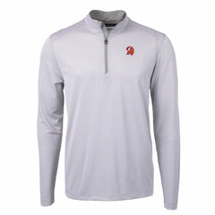 Tampa Bay Buccaneers  Cutter & Buck Big & Tall Virtue Eco Pique Micro Stripe Tri-Blend Quarter-Zip Jacket