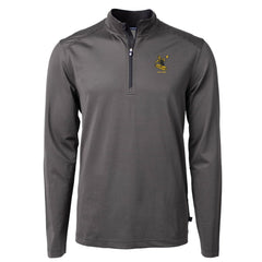 Pittsburgh Steelers  Cutter & Buck Big & Tall Virtue Eco Pique Micro Stripe Tri-Blend Quarter-Zip Jacket