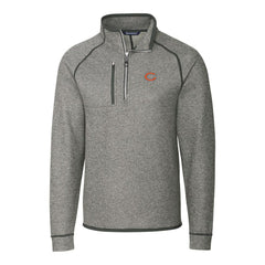 Chicago Bears  Cutter & Buck Big & Tall Mainsail Sweater-Knit Half-Zip Jacket