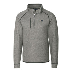 New England Patriots  Cutter & Buck Big & Tall Mainsail Sweater-Knit Half-Zip Jacket