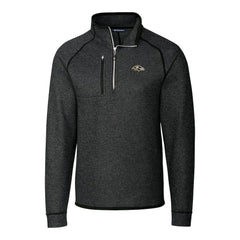 Baltimore Ravens  Cutter & Buck Big & Tall Mainsail Sweater-Knit Half-Zip Jacket