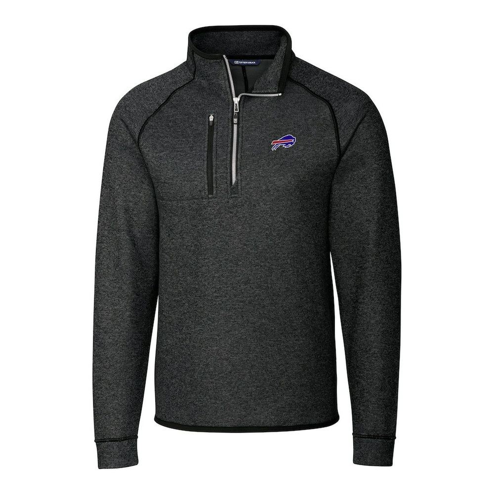 Buffalo Bills  Cutter & Buck Big & Tall Mainsail Sweater-Knit Half-Zip Jacket