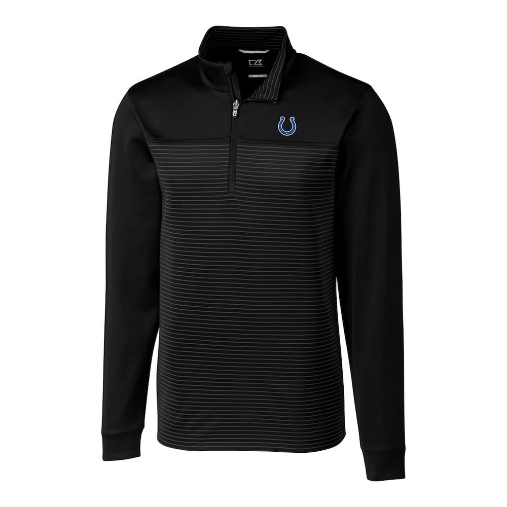 Indianapolis Colts  Cutter & Buck Traverse Eco Stripe Tri-Blend DryTec Quarter-Zip Jacket