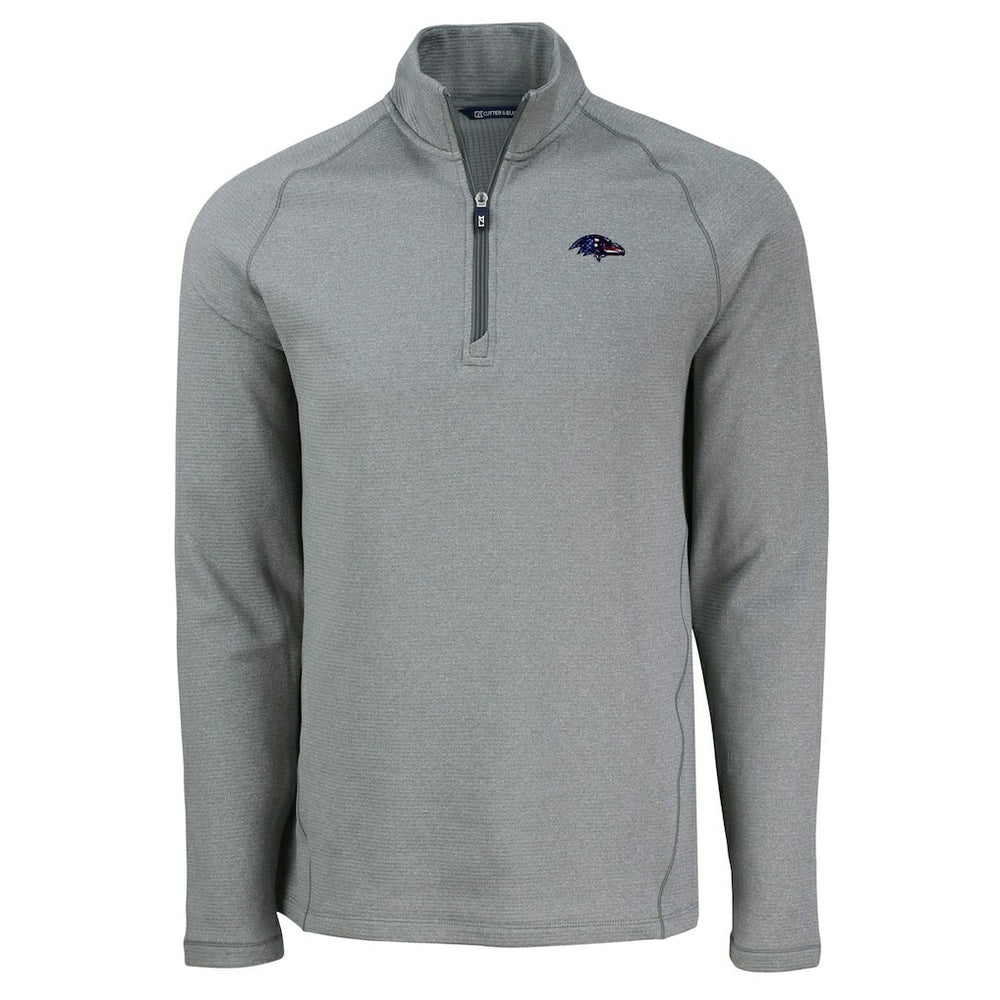 Baltimore Ravens  Cutter & Buck Peshastin Eco Fleece Tri-Blend Raglan Recycled Quarter-Zip Jacket