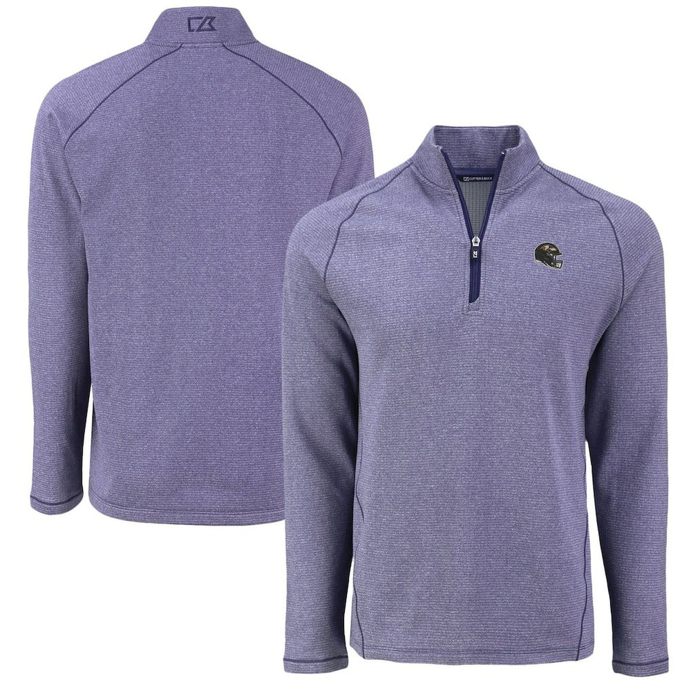 Baltimore Ravens  Cutter & Buck Peshastin Eco Fleece Tri-Blend Raglan Recycled Quarter-Zip Jacket