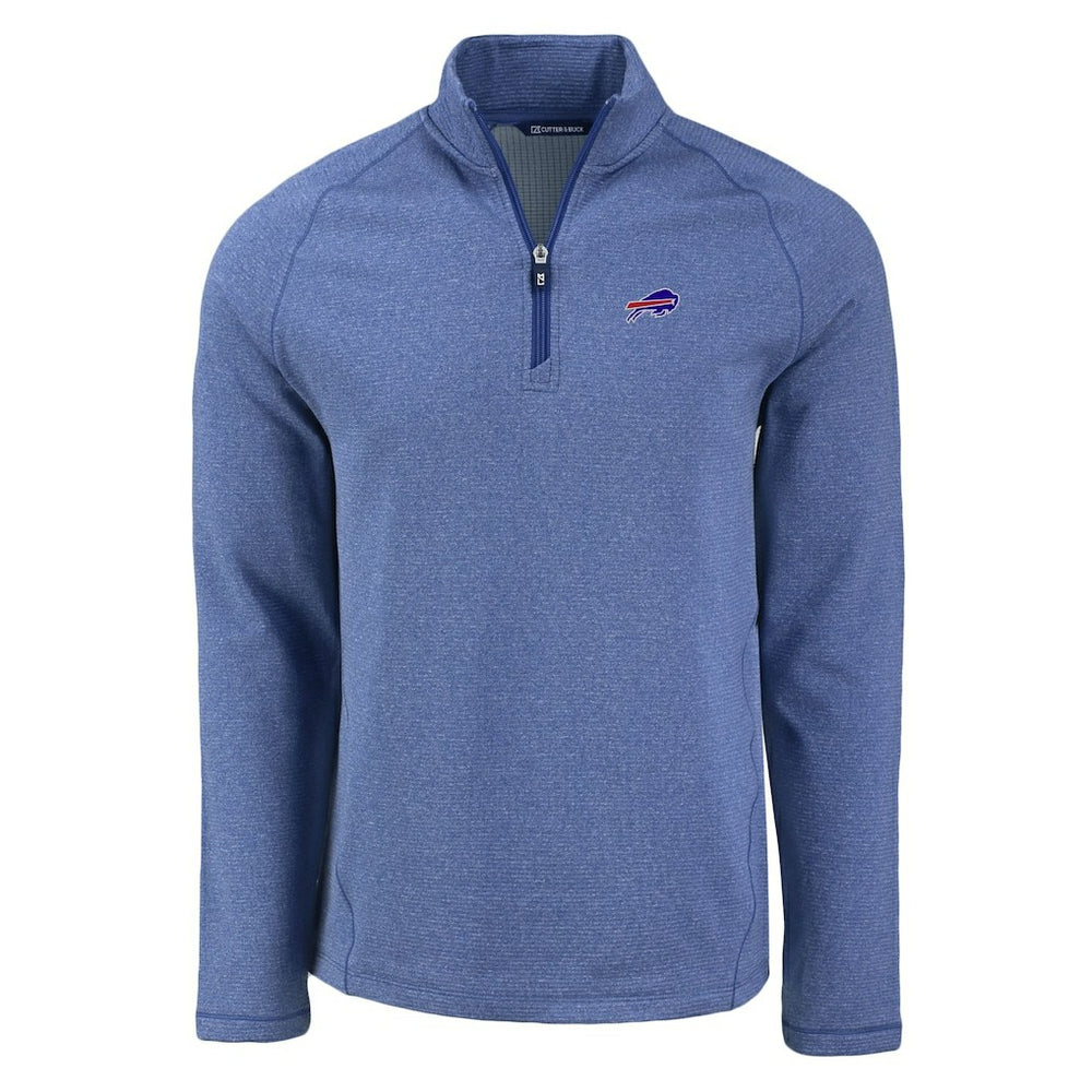 Buffalo Bills  Cutter & Buck Peshastin Eco Fleece Tri-Blend Raglan Recycled Quarter-Zip Jacket