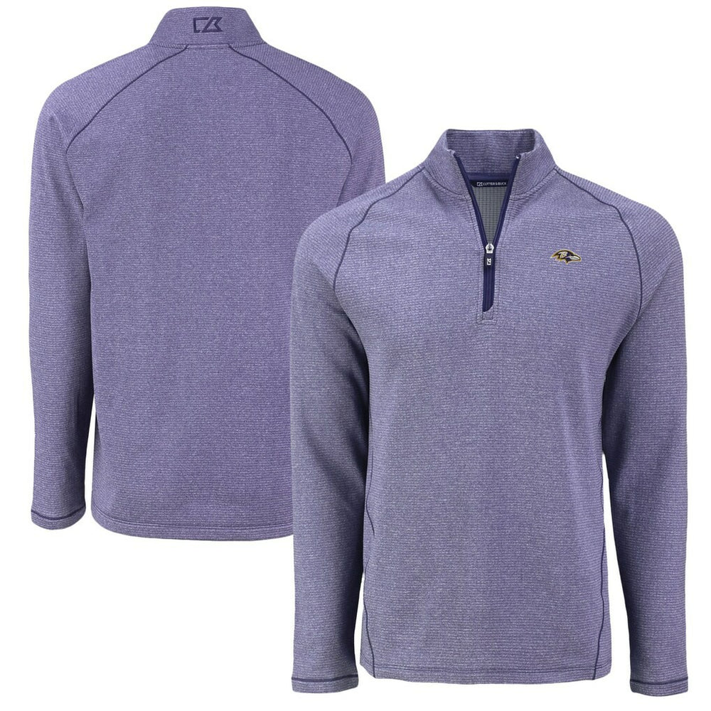 Baltimore Ravens  Cutter & Buck Peshastin Eco Fleece Tri-Blend Raglan Recycled Quarter-Zip Jacket