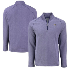 Baltimore Ravens  Cutter & Buck Peshastin Eco Fleece Tri-Blend Raglan Recycled Quarter-Zip Jacket