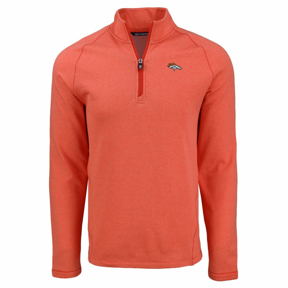 Denver Broncos  Cutter & Buck Peshastin Eco Fleece Tri-Blend Raglan Recycled Quarter-Zip Jacket