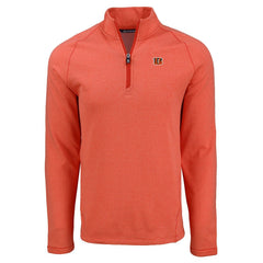 Cincinnati Bengals  Cutter & Buck Peshastin Eco Fleece Tri-Blend Raglan Recycled Quarter-Zip Jacket