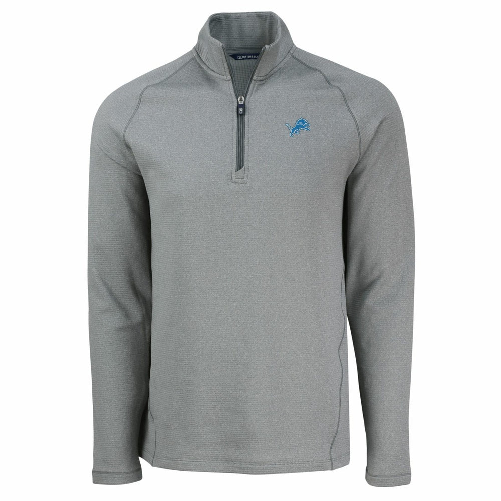 Detroit Lions  Cutter & Buck Peshastin Eco Fleece Tri-Blend Raglan Recycled Quarter-Zip Jacket