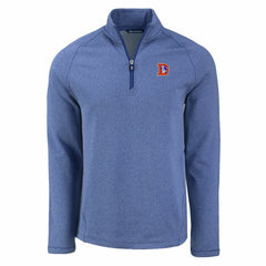 Denver Broncos  Cutter & Buck Peshastin Eco Fleece Tri-Blend Raglan Recycled Quarter-Zip Jacket