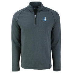 Detroit Lions  Cutter & Buck Peshastin Eco Fleece Tri-Blend Raglan Recycled Quarter-Zip Jacket