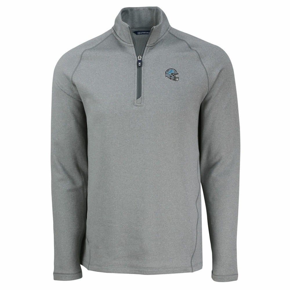Detroit Lions  Cutter & Buck Peshastin Eco Fleece Tri-Blend Raglan Recycled Quarter-Zip Jacket