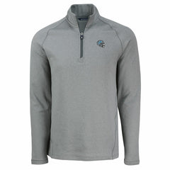 Detroit Lions  Cutter & Buck Peshastin Eco Fleece Tri-Blend Raglan Recycled Quarter-Zip Jacket